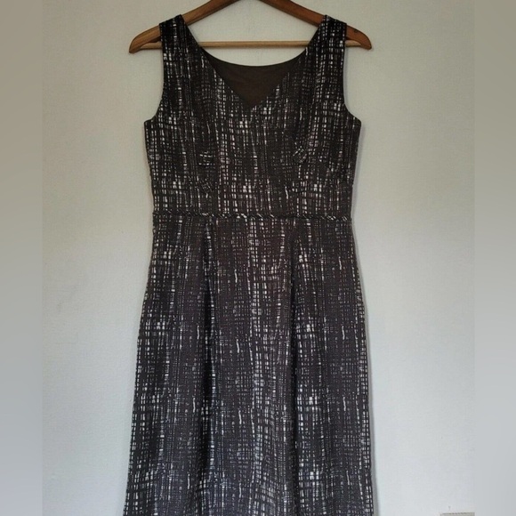 JCREW sleeveless contessa sheath tweed dress button pockets  workwear grey white - Picture 2 of 3